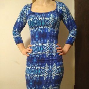 VILA Bodycon Batik Dye-style Dress